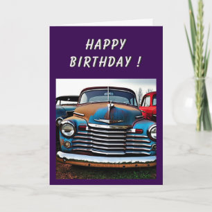 放棄された車1950s誕生日 カード