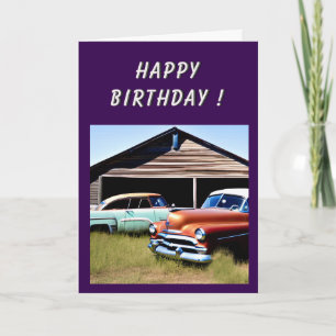 放棄された車1950s誕生日 カード