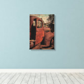 放棄された輸送、古い放棄されたトラック キャンバスプリント (インサイチュ (ウッドフロア))