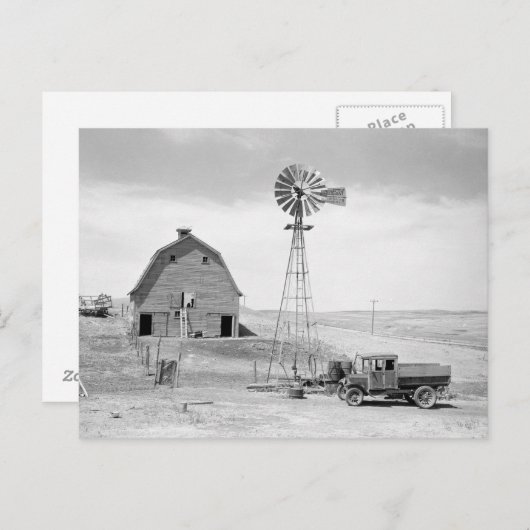 放棄された農場、1936年 ポストカード (正面/裏面)