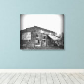 放棄された農家 キャンバスプリント (インサイチュ (ウッドフロア))