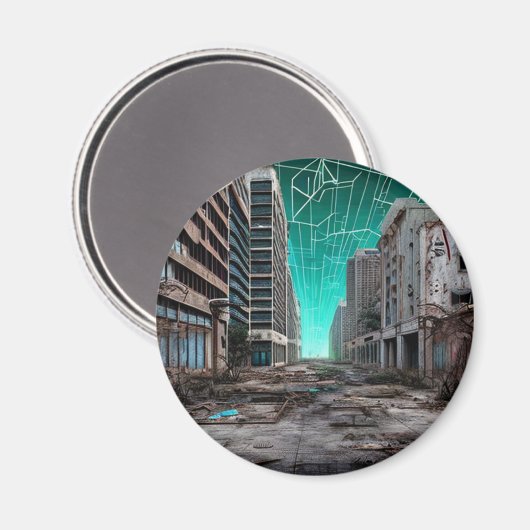 放棄された都市 | Apocalytic Dystopia後 マグネット (正面/裏面)