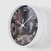 放棄された都市 | Apocalytic Dystopia後 壁時計 (傾斜)