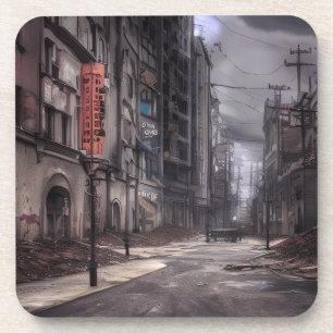 放棄された都市 Post Apocalytic Dystopian World コースター