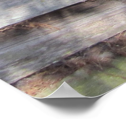 放棄された風化納屋のドア ポスター (角)