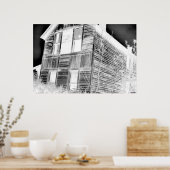 放棄された2階建てハウス – ネガティブ ポスター (キッチン)