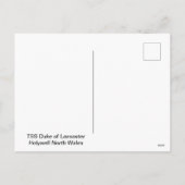 放棄されたTSS Duke of Lancaster船 シーズンポストカード (裏面)