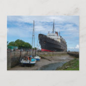 放棄されたTSS Duke of Lancaster船 シーズンポストカード (正面)