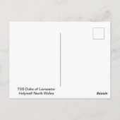 放棄されたTSS Duke of Lancaster船 ポストカード (裏面)