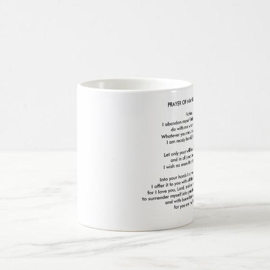放棄のマグの神の祈りの言葉への降伏 コーヒーマグカップ (中央)