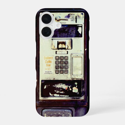 放棄カッコいいされたPayphone iPhone 16ケース (裏面)
