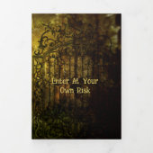 放棄パンプキンパッチハローウィンパーティ 三つ折り招待状 (カバー)