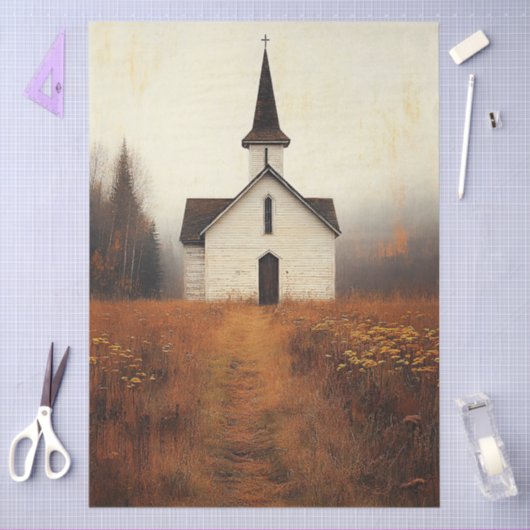 放棄素朴された教会絵を描の切り離し 薄葉紙 (クラフト)