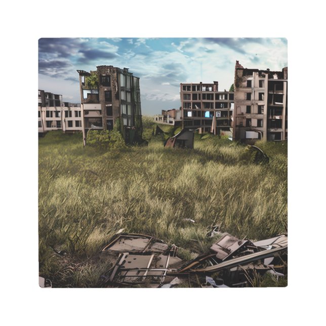 放棄 アーバンポスト黙示録アート メタルプリント (正面)