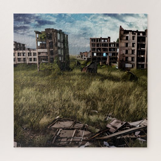 放棄 |アーバンポスト黙示録建物 ジグソーパズル (縦)