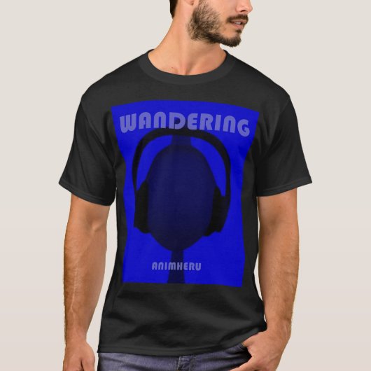 放浪のアルバムジャケット 青 Tシャツ (正面)