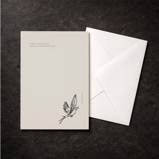 放浪のツバメ - 内向的なヴィンテージ フラット カード