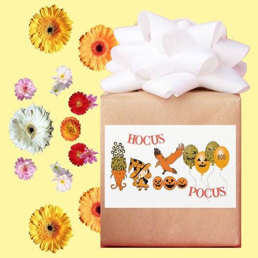 放浪の魔女ジャックOランタンレイヴンHocus Pocus 長方形シール