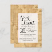 放浪者が···」 旅行引用文オンヴィンテージ紙 招待状 (正面/裏面)