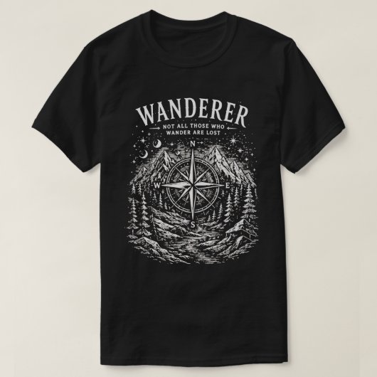 放浪者 - 迷う者すべてが放浪者ではない Tシャツ (デザイン正面)