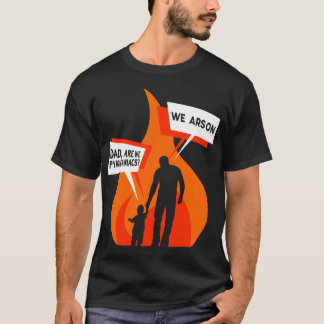 放火魔の家族 父 息子 娘 パロディ Tシャツ