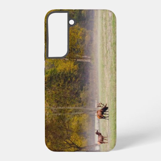 放牧エルクカップル三星電話ケース SAMSUNG GALAXYケース (裏面)