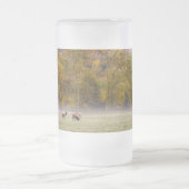 放牧エルクカップル霜の付いたビールマグ フロストグラスビールジョッキ (中央)