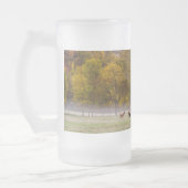 放牧エルクカップル霜の付いたビールマグ フロストグラスビールジョッキ (左)