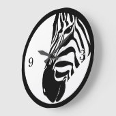 放牧ゼブラ ラージ壁時計 (傾斜)