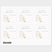 放牧ラムベビーシャワー蔵書票 スクエアシール (シート)