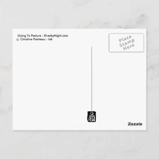 放牧中 ポストカード (裏面)