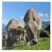 放牧牛タイル タイル (正面)