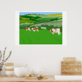 放牧牛 ポスター (キッチン)