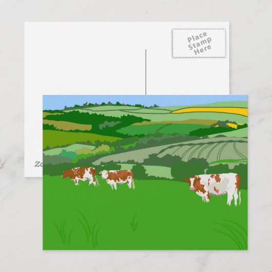放牧牛 ポストカード (正面/裏面)
