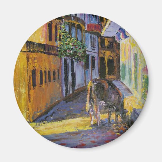 放牧牛 マグネット (正面)