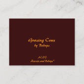 放牧牛ATC 名刺 (裏面)