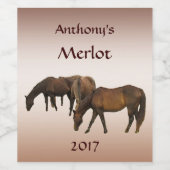 放牧玄馬ワインラベル ワインラベル (シングルラベル)
