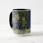 放牧野生動物ブラックベアーワイルドライフ写真 マグカップ (正面左)