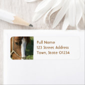 放牧馬荷車を引くリターン住所メーリングラベル ラベル (インサイチュ)