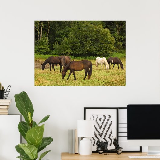 放牧馬 ポスター (ホームオフィス)