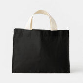 放置された前向きトートバッグ ミニトートバッグ (裏面)