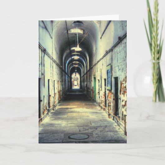 放置された建物の写真 ブランク カード (正面)