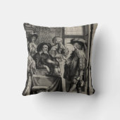 放蕩息子の出発アンティークプリント クッション (裏面)