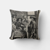 放蕩息子の出発アンティークプリント クッション (正面)