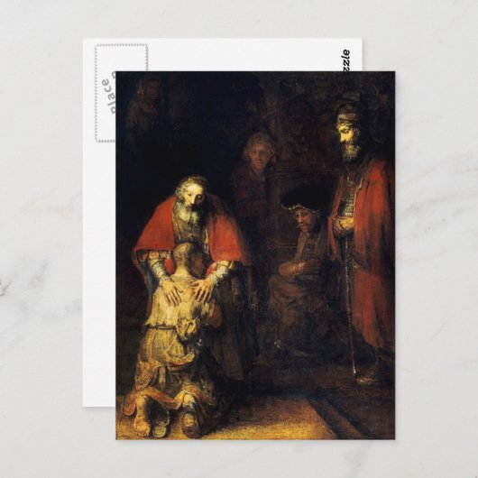 放蕩息子の帰還感動的。 ポストカード (正面/裏面)