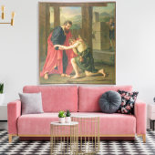 放蕩息子の帰還、1823 (カンバの油) キャンバスプリント (インサイチュ (リビング))