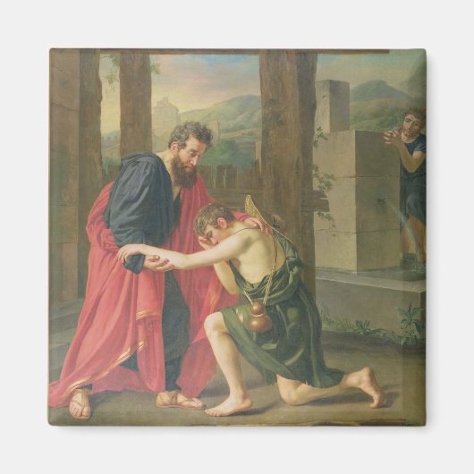 放蕩息子の帰還、1823 (カンバの油) マグネット (正面)