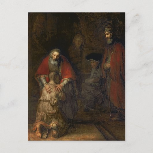 放蕩息子の帰還、c.1668-69 ポストカード (正面)