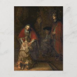 放蕩息子の帰還、c.1668-69 ポストカード