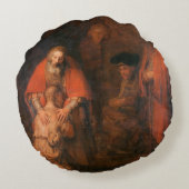 放蕩息子レンブラントの帰還を枕にする ラウンドクッション (裏面)